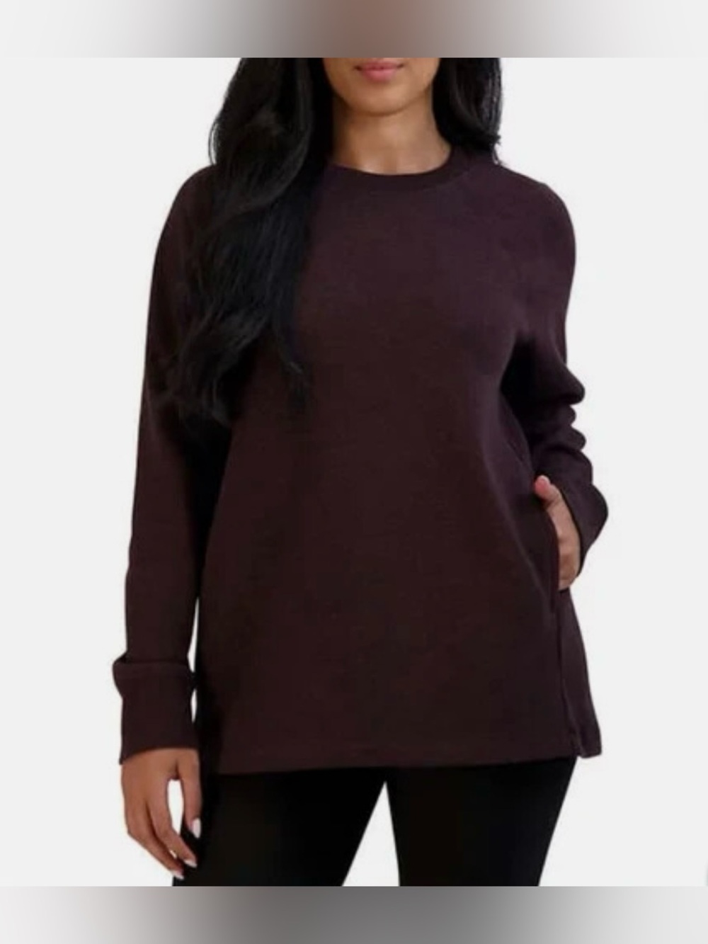 Kirkland Signature Women's Crewneck Sweater in Dark Purple